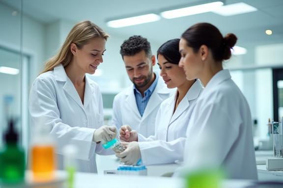 Vedika Cosmetix laboratory team collaborating